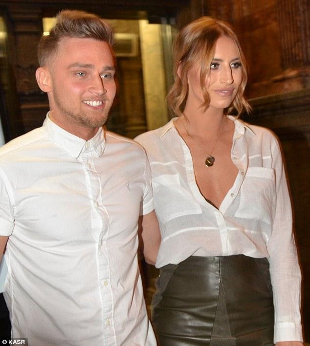 Ferne McCann Looks Sophisticated In White Shirt With A Leather