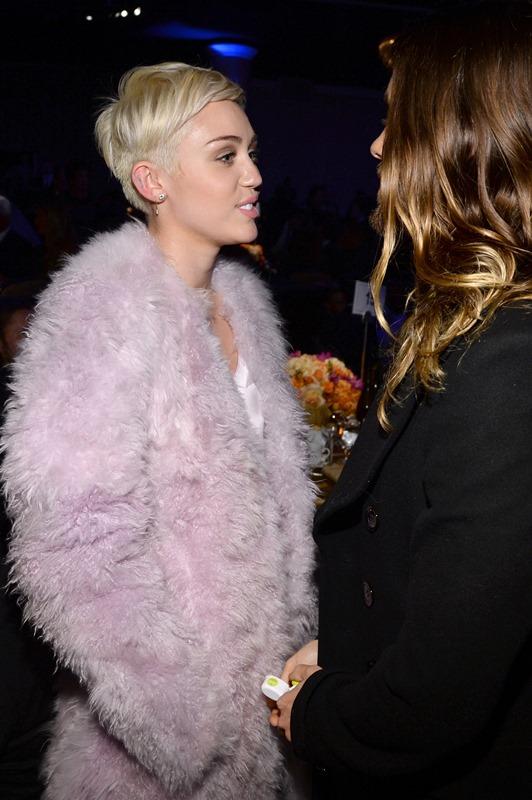 Miley Cyrus and Jared Leto during the 56th annual GRAMMY Awards Pre