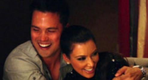 Kim Kardashian Flirts with Michael Copon | Hollywire