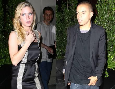 piece posing with kim kardashian evan ross and brittany snow