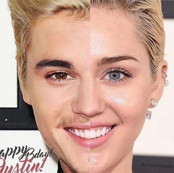 Justin Bieber: Miley Cyrus Birthday Photoshop Is Hilarious