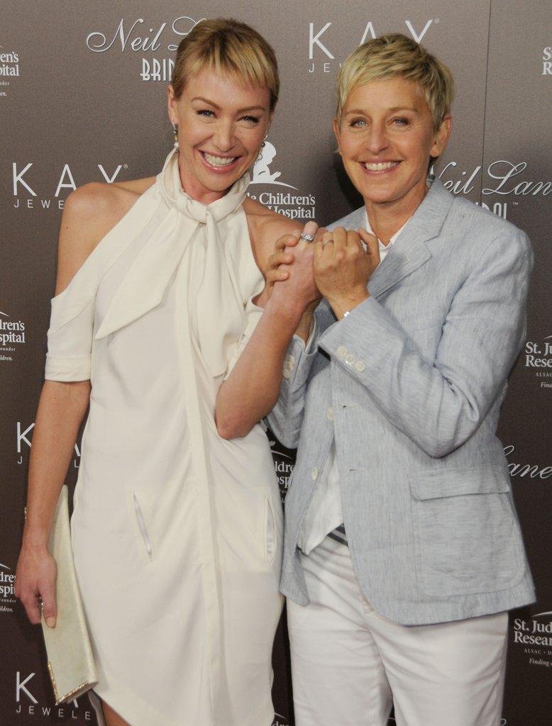 Cute Portia De Rossi And Ellen DeGeneres Pictures   POPSUGAR Celebrity