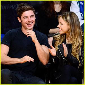 Zac Efron Attends Lakers Game with Halston Sage! | Halston Sage, Zac