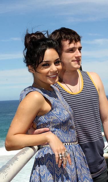 Vanessa Hudgens and Josh Hutcherson Adventure to Bondi Beach , a set
