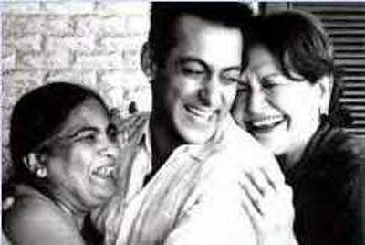 Salman Khan with his mothers