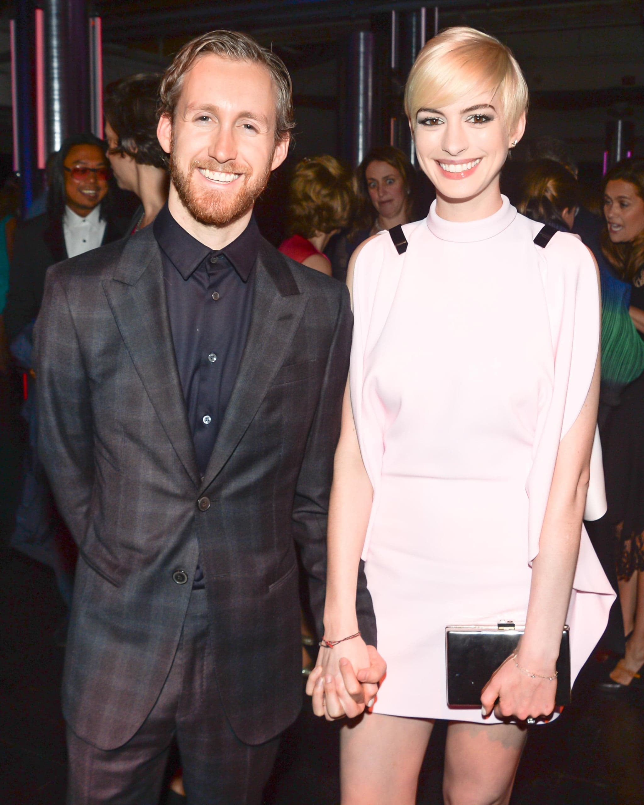 Anne Hathaway Held Hands With Her Husband, Adam Shulman.   Anne