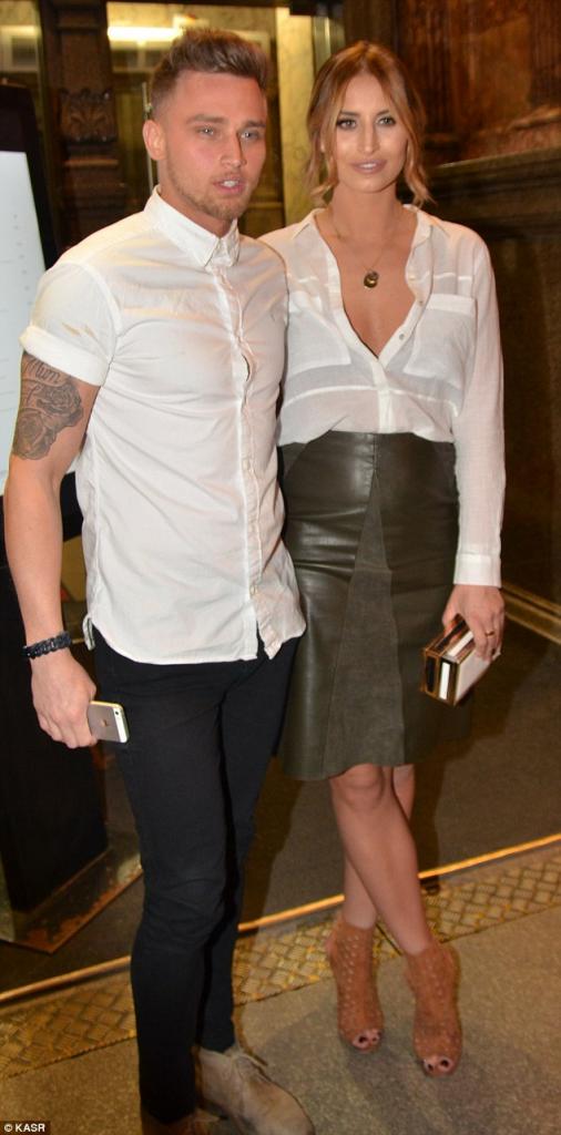 Ferne McCann Looks Sophisticated In White Shirt With A Leather