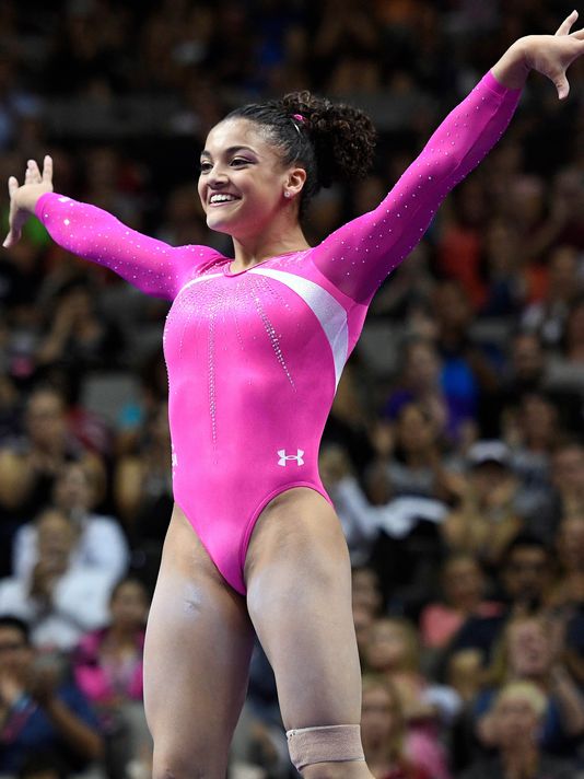 Home Crowd Rooting For Olympic Gymnast Laurie Hernandez