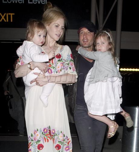 Nicole Kidman, Keith Urban And Their Darling Daughters Jet Off To