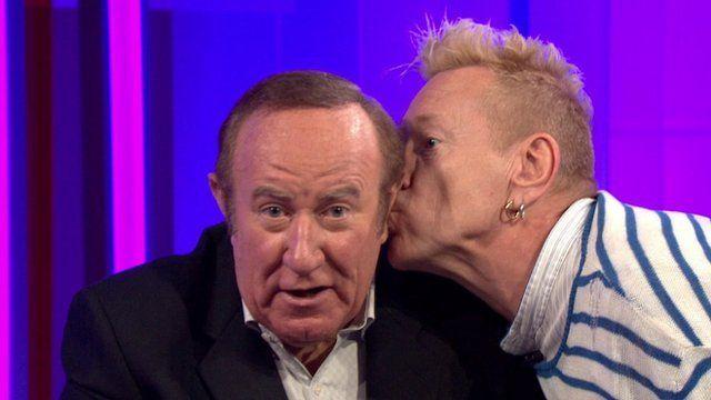Punk Veteran John Lydon Kisses Andrew Neil On TV - BBC News