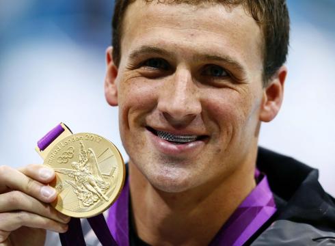 Ryan Lochte's Post-race Grill Shines With Stars And Stripes