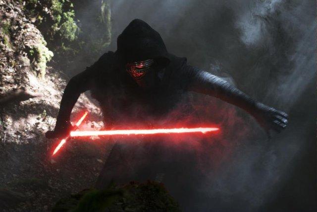 Still of Adam Driver in Star Wars: The Force Awakens (2015)