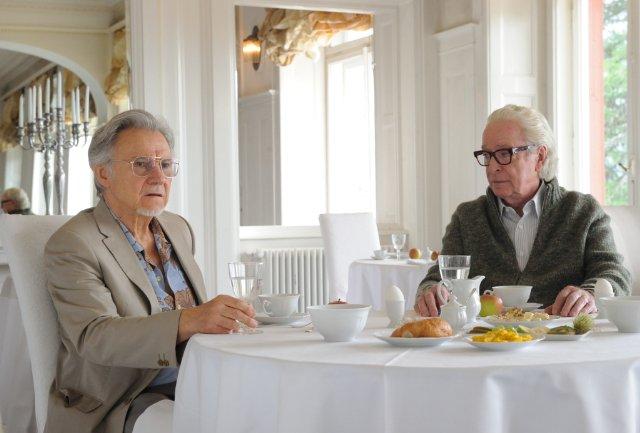 Still of Harvey Keitel and Michael Caine in Youth (2015)