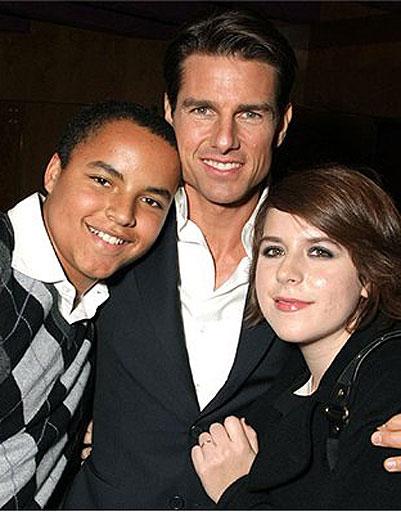 Tom Cruise And His Adopted Children Isabella Jane And Connor Anthony