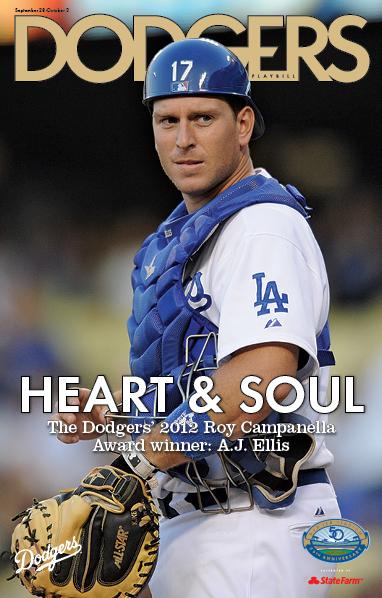 VIN SCULLY IS MY HOMEBOY: Dodgers Playbill - A.J. Ellis