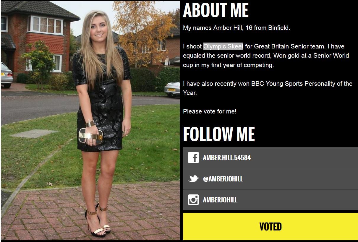 Vote For Amber Hill!   Firearms UK