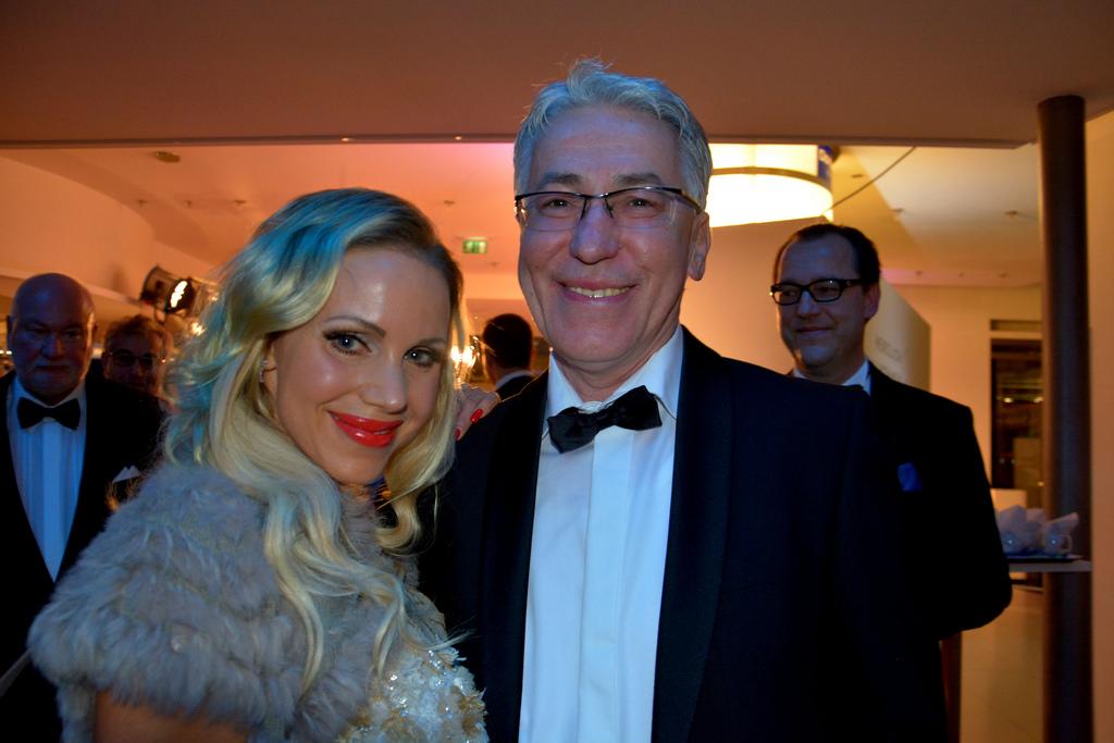 Theodor Semmelhaack and Annina Ucatis in a party photos