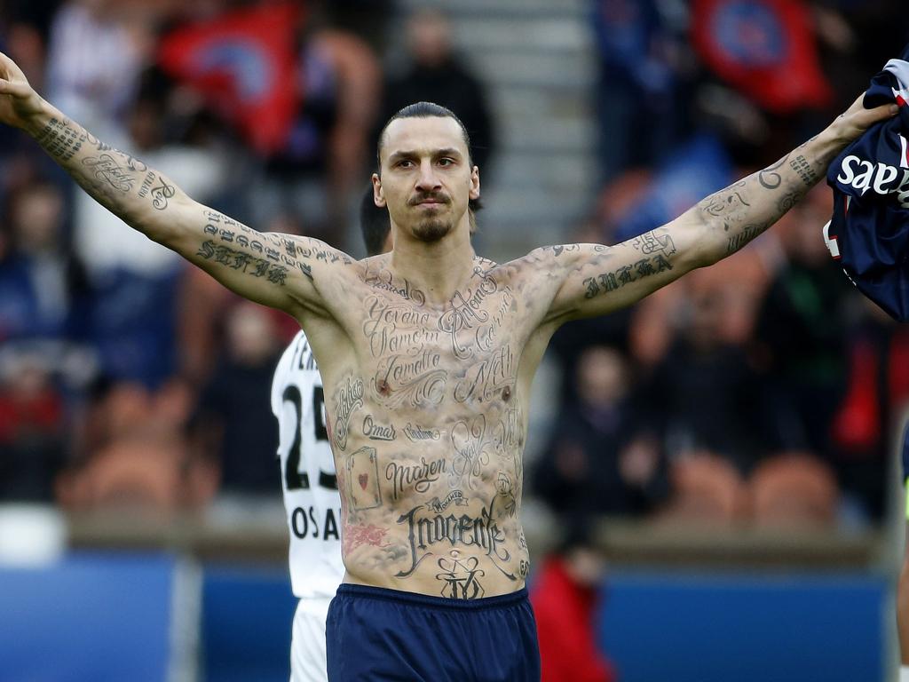 Zlatan Ibrahimovic: PSG Striker Reveals 50 New 'tattoos' In Goal