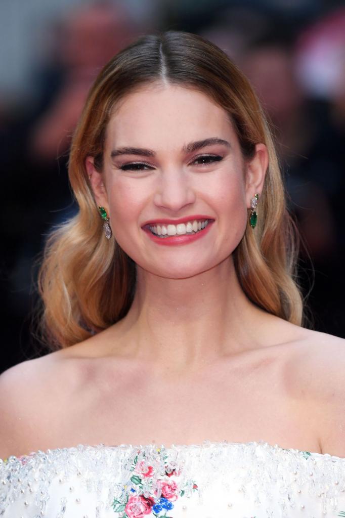 LILY JAMES at The Guernsey Literary and Potato Peel Pie