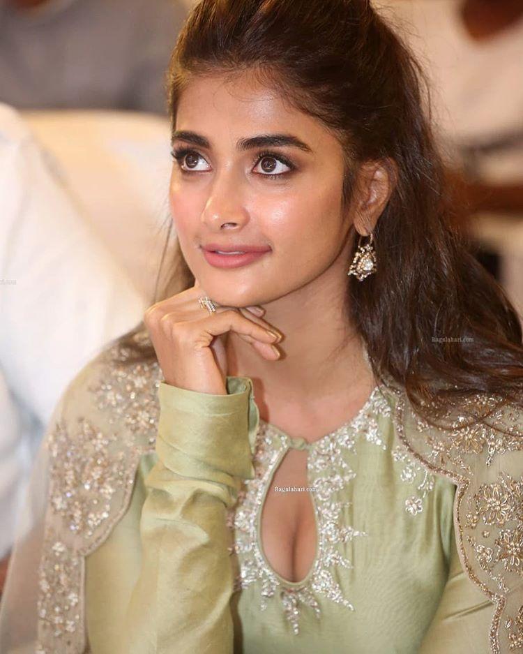 Pooja Hegde latest cleavage photos at event  Indian Filmy Actress