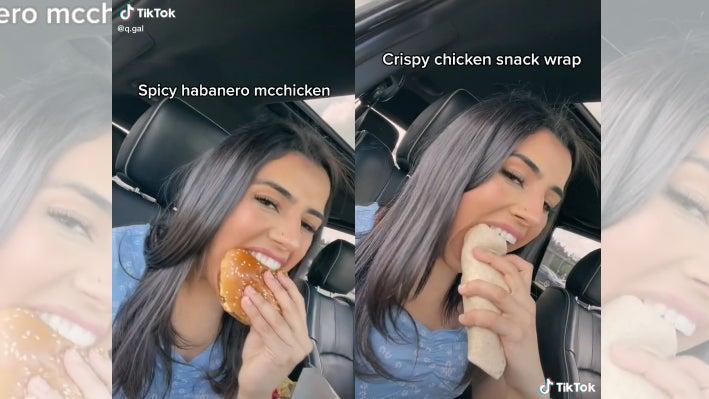 Gal Akbari, la tiktoker que logra millones de views comiendo kilos de